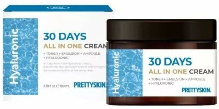 PRETTY SKIN 30 Days All In One Cream Hyaluronic (Крем для лица Притти Скин) - 100 мл.